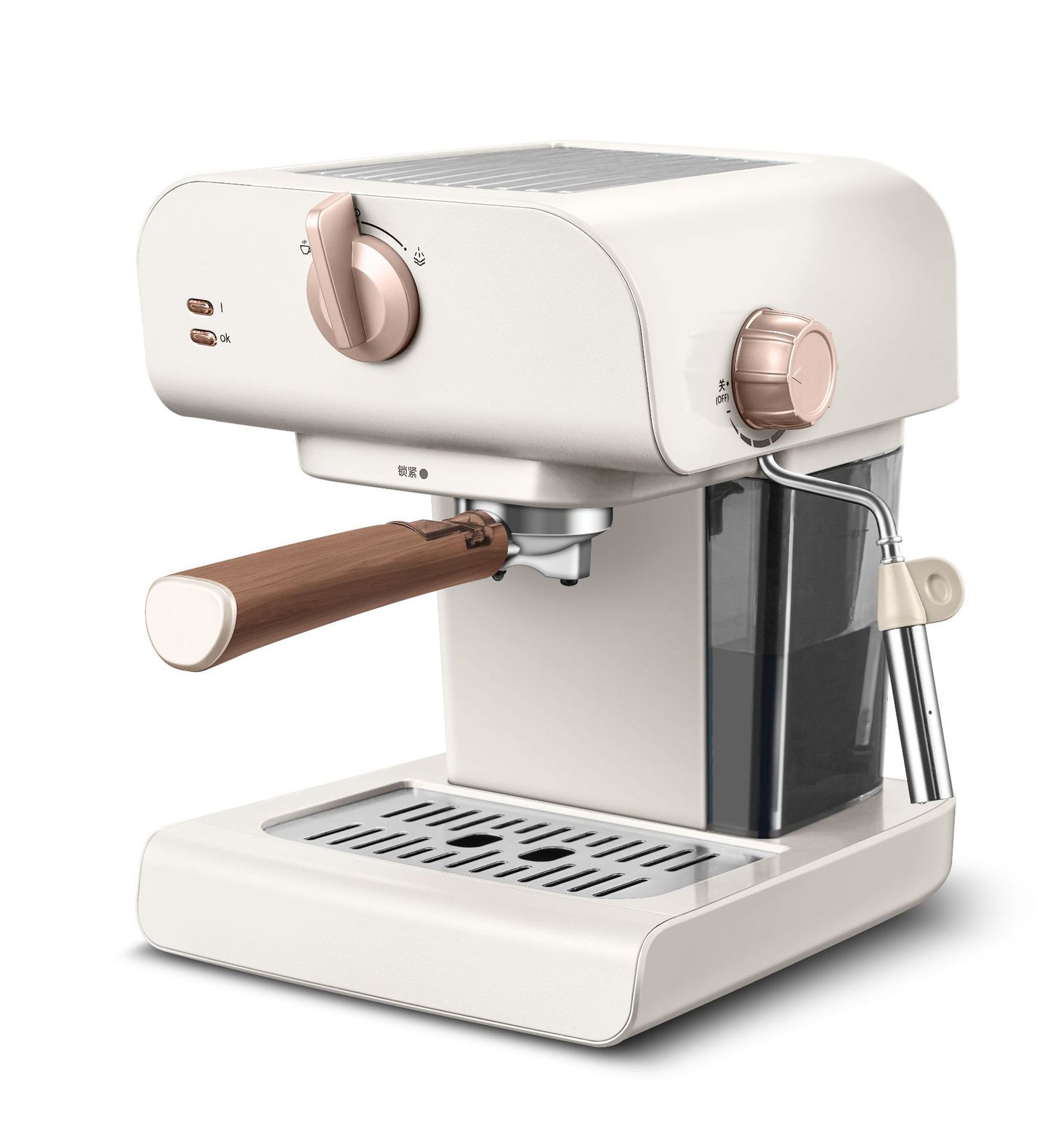 Cross-border exclusive coffee machine, Italian semi-automatic home office, high-pressure espresso, steam milk, coffee pot