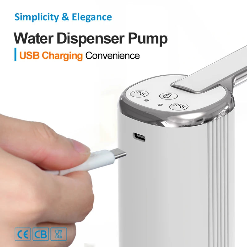 Water Dispensers Foldable Water Bottle Pump Automatic Dispenser Pump Button Control Portable Electric Water Dispenser for Home