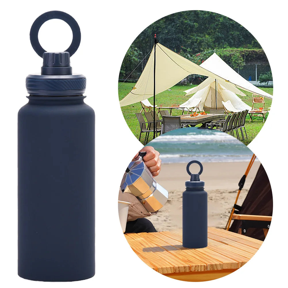 For MagSafe 1000ML Insulated Bottle Water Flask with Rotating Phone Holder Thermal Water Cup Vacuum Cup for iPhone 12 and Above