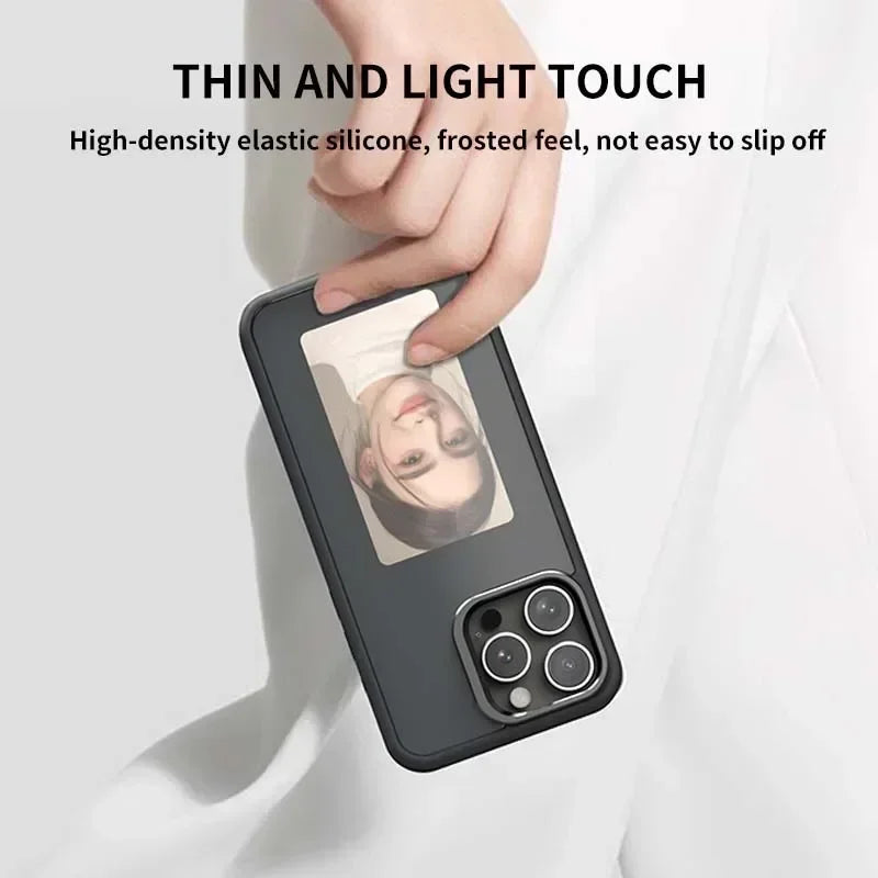 E-ink Screen Phone Case for IPhone 15 14 13 Pro Max Smart DIY Can Change Picture Refesh Photo Phone Cover No Batteries Required