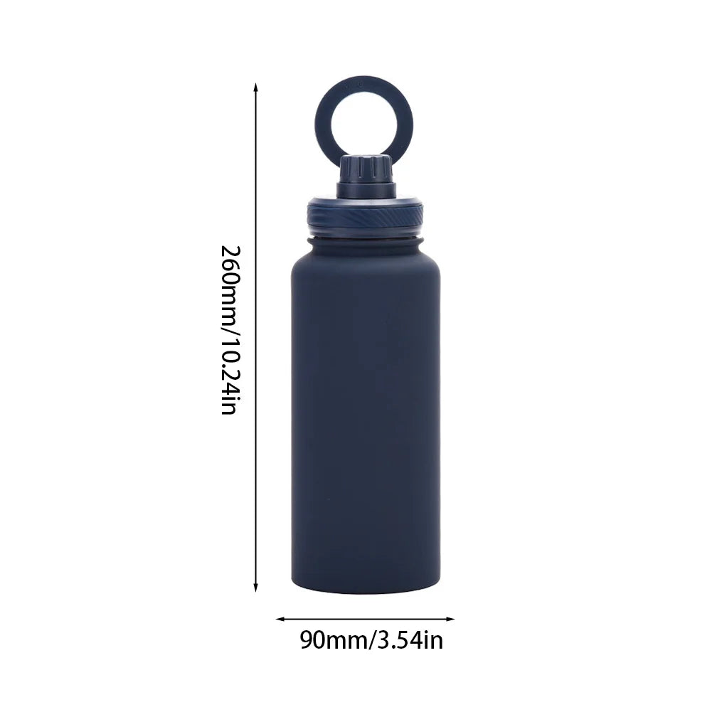 For MagSafe 1000ML Insulated Bottle Water Flask with Rotating Phone Holder Thermal Water Cup Vacuum Cup for iPhone 12 and Above